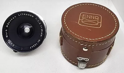 Vintage Enna Wurk Munchen Lithagon 1:4.5 F=35mm With Latching Case • $25