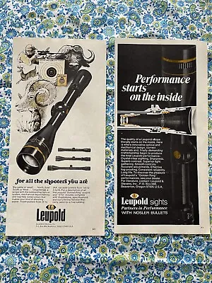 Vintage 1976 Leupold Sights Scopes Print Ads -2 Ad See Pics • $6.90