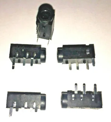 5pcs PCB 3.5mm Stereo Jack Socket With Sense Pin • £1.50
