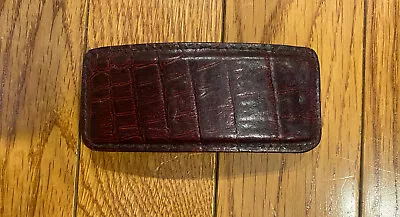 Vtg Genuine Bonded Leather Hair Clip Barrette • $10