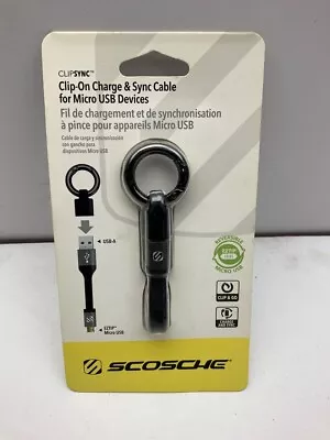 SCOSCHE EZCS ClipSync 'KeyChain' Micro USB To USB Charge Charging Cable • $7.95