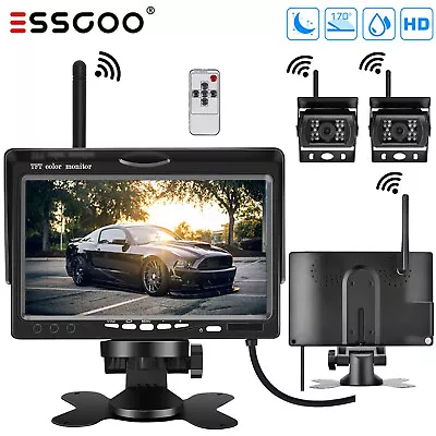 ESSGOO Wireless Reversing Camera With 7 Inch Monitor For Truck Bus Van Rear View • $103.47