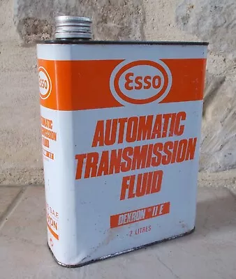 Antique ESSO Automatic Transmission Fluid Oil Can Auto Old Vintage France Vtg • $31.02