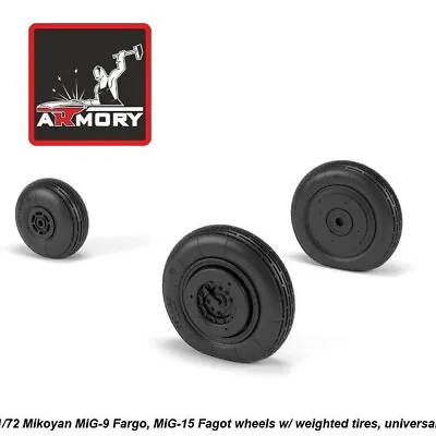 Armory Models AR AW72053 Scale 1/72 Mikoyan MiG9 Fargo/MiG15 Fagot (early)wheels • $10.53