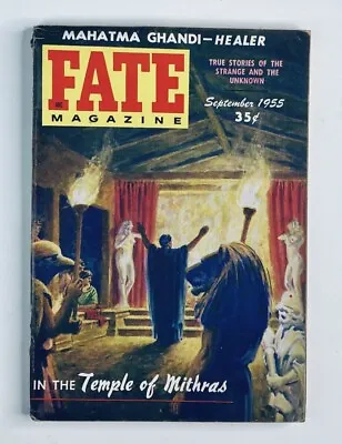 VTG Fate Magazine September 1955 No. 66 In The Temple Of Mithras No Label • $26.95