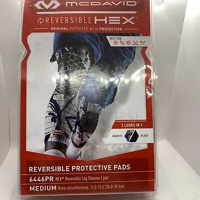 McDavid HEX6446PR REVERSIBLE PROTECTIVE PADS/PAIR GRAFFITI/BLACK !! Brand New!! • $24.62