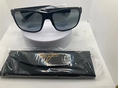 NEW MAUI JIM Red Sands Grey Lens Black Matte 432-2M POLARIZED Sunglasses Sport • $175