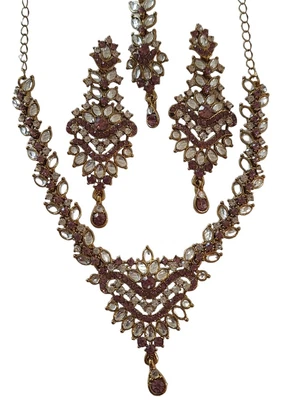 $42.25 • Buy Kundan  Necklace Earrings Set Indian Bollywood Wedding Artifical Jewellery