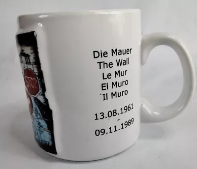 Vintage Berlin Wall Coffee Cup Mug Graffiti Germany Die Mauer The Wall 1961-89 • $20