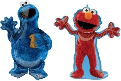 Cookie Monster 35'' & Elmo 32'' Balloons Birthday Party Decoration Sesame Street • $15.99