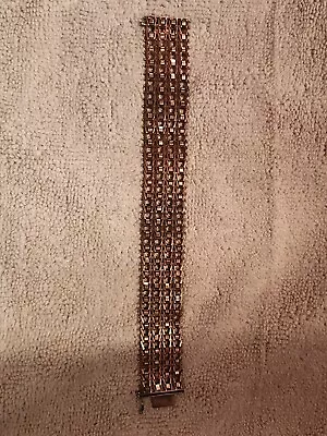 Milor Italy 925 Sterling Silver Wide Bright Cut Mesh  Bracelet • $25