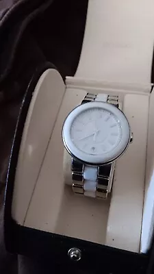 Movado Cerena - Stainless Steel And White Ceramic Watch Sapphire Crystal • $395