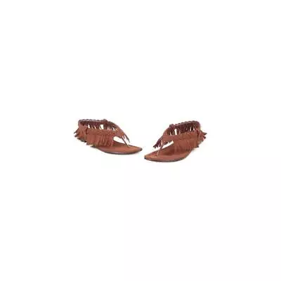 Indian Fringe Flip Flop Sandal For Adults Womens Brown Flat Gladiator Ellies • $34.85