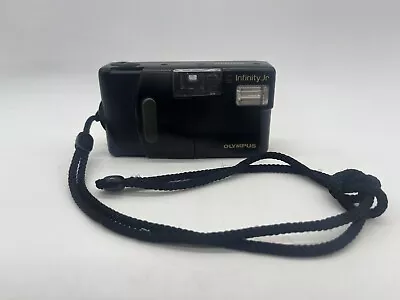 Olympus Infinity Jr 35mm Point & Shoot Vintage Film Camera Black Tested + Works • $59.99