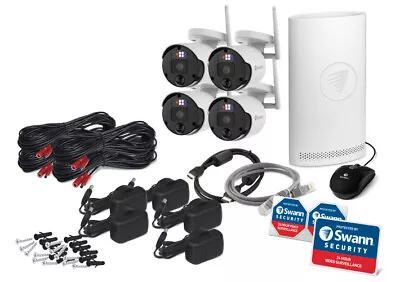 $329.69 • Buy Swann SecureAlert Wi-Fi CCTV Security System 4k Flash Enforcer Cameras SW-NVK800