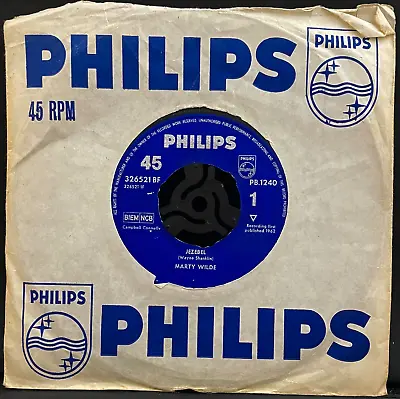 Marty Wilde – Jezebel – USED Vinyl 7  Single • £4.99