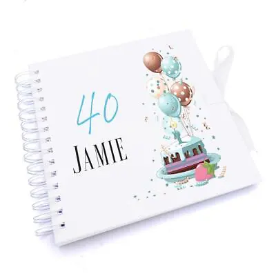 Personalised 40th Birthday Gifts For Him Scrapbook Photo Album UV-612 • £15.49