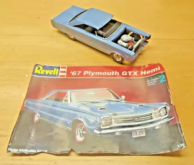 Vintage Revell ‘67 Plymouth GTX Hemi 1:25 Model Kit - Built  • $6