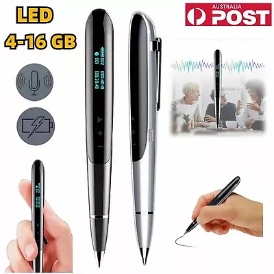 Mini Voice Recorder Pen Digital Dictaphone USB MP3 Audio Device Hidden Sound AU • $66.98