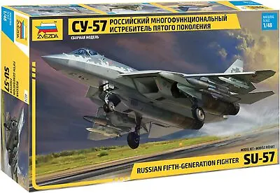 Zvezda ZVD4824 1:48 Su-57 Felon Russian Fifth Generation Fighter • $99.99