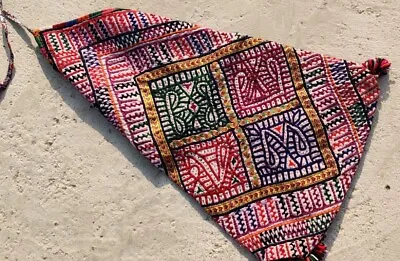 Banjara Embroidery *spices* Ethnic Vintage Handmade Ats Tribal Tassel Boho Bag • £0.80
