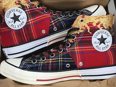 Converse Chuck Taylor All Star Ltd Hi Trainers Uk 6.5 Eu 39.5 Tartan 169139c • £100