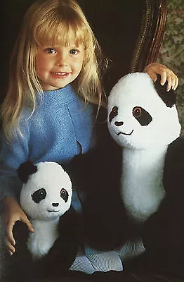 £3.99 • Buy SEWING PATTERN Jean Greenhowe Mother + Baby Panda Toy - Bear Toys 34cm Tall