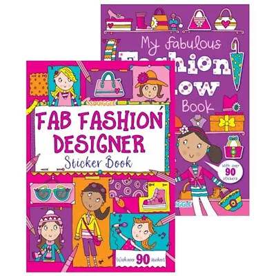 Fashion Sticker Book - A4 Girls Fun Kids Books Show Activity Stickers Dress Up • £2.99
