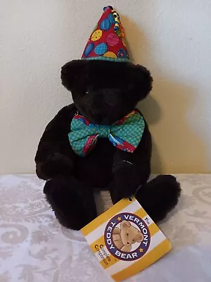 Vintage Vermont Teddy Bear Co. 1997 Happy Birthday Jointed Bear 15  With Tags • $23.99