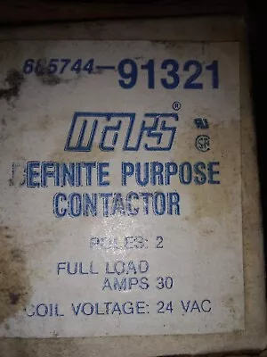 NEW IN BOX Mars 91321 Definite Purpose Contactor 2 Pole 30A 24VAC • $14.44