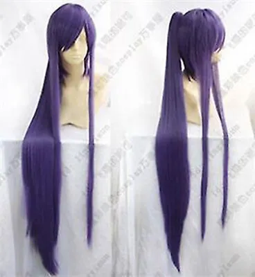 Purple Cosplay Wig Clip On Ponytails Anime Long Straight Wig  • $27.26