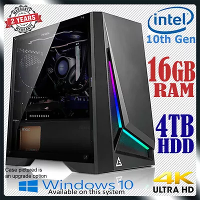 $739 • Buy Intel 10th Gen Computer 16GB RAM 4TB Gaming Home & Office Desktop PC Core I7 Upg