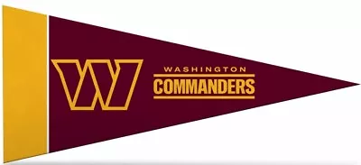 Washington Commanders Felt Mini Pennants 4  X 9  - Licensed By Rico - Made In U • $2.99