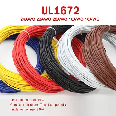 £2.10 • Buy Double PVC Insulated Electronic Wire Equipment Hookup Cable 16/18/20/22/24AWG