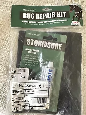Rambo Horseware Horse Rug Repair Kit Glue And Patches BNIP £20 • £8.99