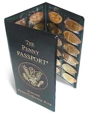 *** Four Penny Passport Souvenir Elongated Pressed Penny Collector Books *** • $26.95