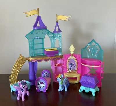 My Little Pony Crystal Princess Palace Sparkle Castle (Incomplete) & 2 Ponies • $19.50