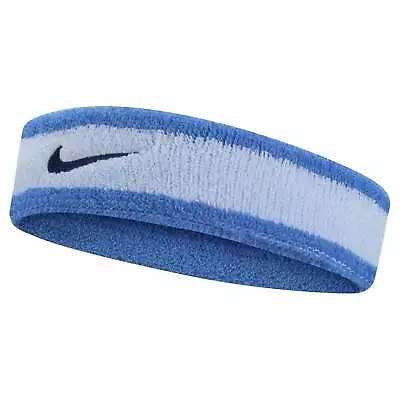 Nike Swoosh Cotton Nylon Sport Headband Light Photo Blue/Celestine Blue • $19.99