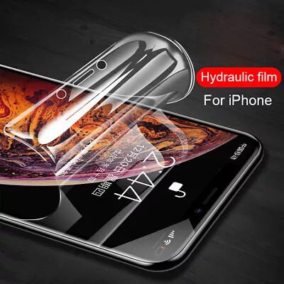 Silicone Screen Protector Sticker Film Hydrogelfor IPhone 14 13 12 XS 11 SE 7 8 • $8.79