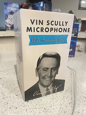 LA Dodgers Vin Scully 65th Anniversary Talking Microphone 2014 SGA New In Box • $125