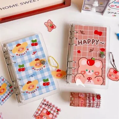 Kawaii A6Binder Notebook Cute Rabbit Diary Journal 6Ring Planner SchoolHandbook • $18.70