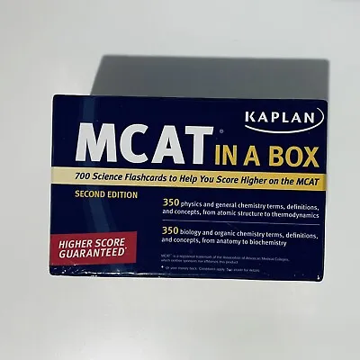 Kaplan Mcat In A Box Test Prep Second Edition 700 Flashcards Science College Z7 • $9.99