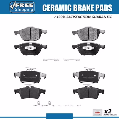 Front & Rear Ceramic Brake Pads With Hardware For 2012 2013 2014 2015 Ford Focus • $41.83