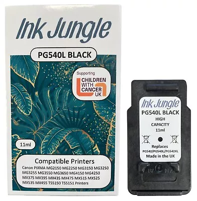 PG540L Black Ink Cartridge For Canon PIXMA MG3150 Printer Replaces PG540XL PG540 • £14.95
