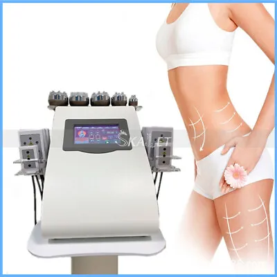 40K Supersonic Wave  Vacuum Fat Blasting 8 Pads Liposuction R-F Slimming Device • £463