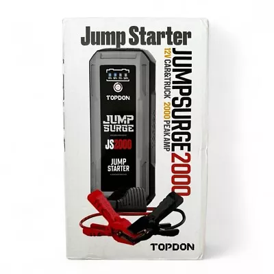 TOPDON 2000Amp USB Car Jump Starter Pack Booster Battery Charger Power Bank UK • £50