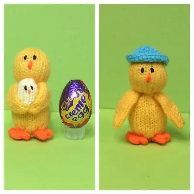 KNITTING PATTERN - Easter Chick Chocolate Cover Fits Creme Egg • £3.25