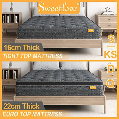 $119 • Buy Sweetlove Mattress Queen Double King Single Bed Size Foam Bonnell Spring