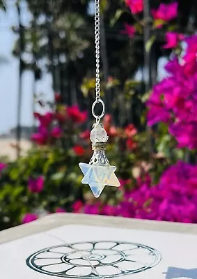 Opalite Merkaba Star Crystal Pendulum • £8