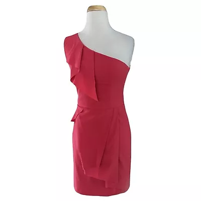 MINUET Women’s One-arm Draped Pink Dress Sz S • $24